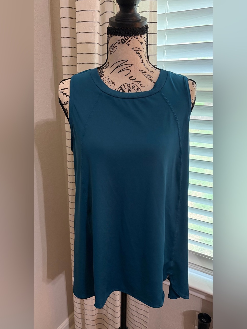 Crane Teal Sleeveless Athletic Top
